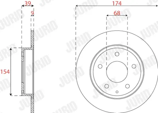 Bremsscheibe JURID 563286JC Bild Bremsscheibe JURID 563286JC