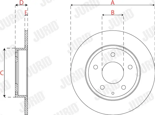 Bremsscheibe JURID 563286JC Bild Bremsscheibe JURID 563286JC