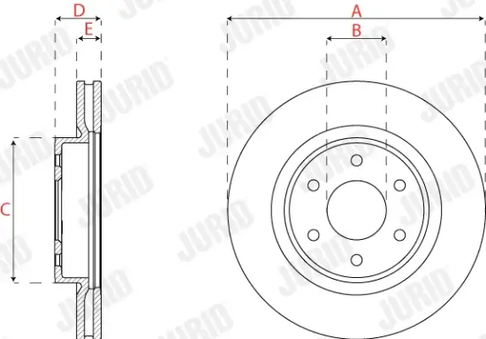 Bremsscheibe JURID 563290JC Bild Bremsscheibe JURID 563290JC