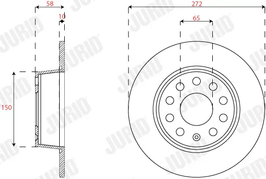 Bremsscheibe JURID 563293JC