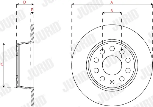 Bremsscheibe JURID 563293JC Bild Bremsscheibe JURID 563293JC