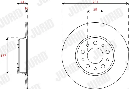 Bremsscheibe JURID 563295JC