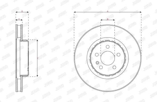 Bremsscheibe Vorderachse JURID 563308JVC-1 Bild Bremsscheibe Vorderachse JURID 563308JVC-1