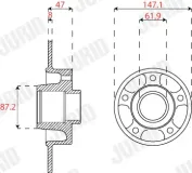 Bremsscheibe Hinterachse JURID 563317JC-1