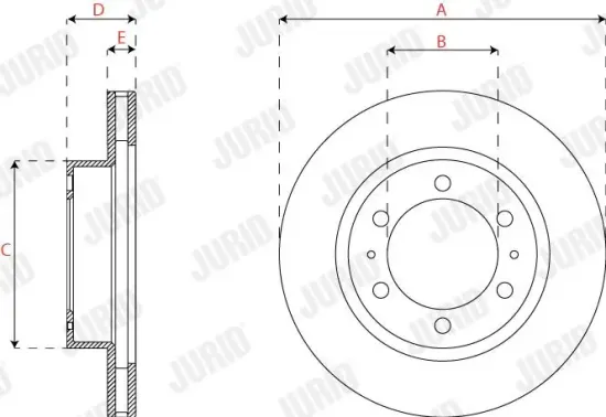 Bremsscheibe Vorderachse JURID 563321J Bild Bremsscheibe Vorderachse JURID 563321J