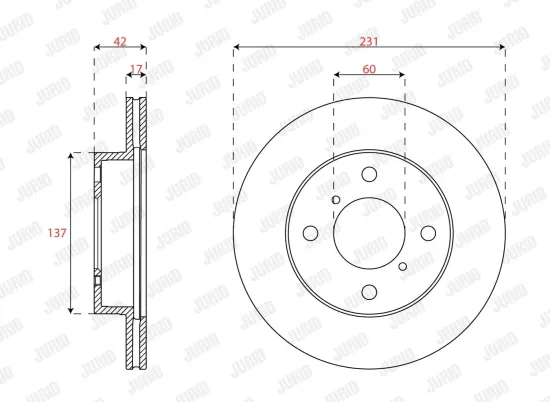 Bremsscheibe JURID 562034JC Bild Bremsscheibe JURID 562034JC