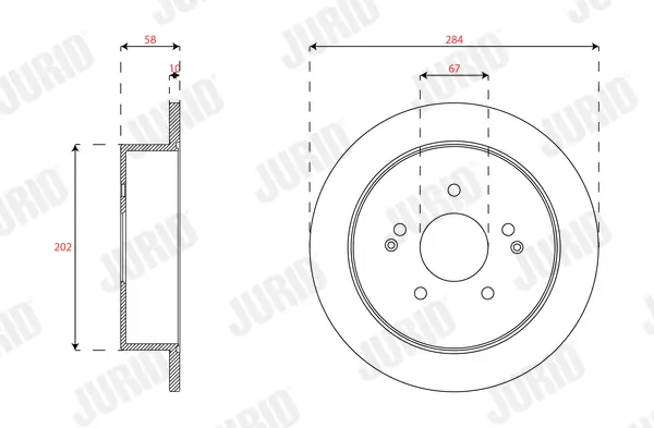 Bremsscheibe Hinterachse JURID 563345JC