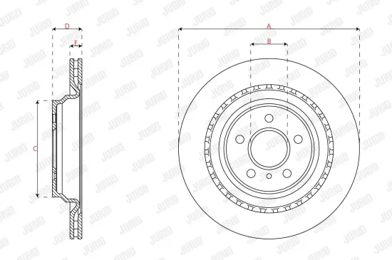 Bremsscheibe Hinterachse JURID 563348JC Bild Bremsscheibe Hinterachse JURID 563348JC