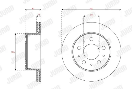 Bremsscheibe JURID 563355JC-1 Bild Bremsscheibe JURID 563355JC-1
