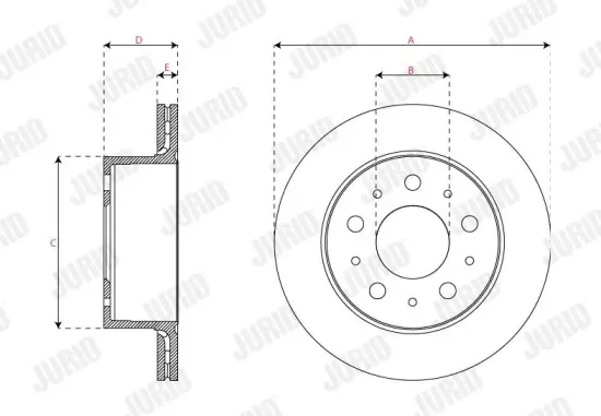 Bremsscheibe JURID 563355JC-1 Bild Bremsscheibe JURID 563355JC-1