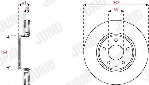 Bremsscheibe JURID 563356JC Bild Bremsscheibe JURID 563356JC