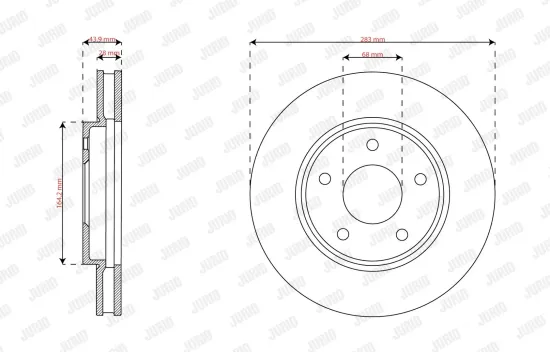 Bremsscheibe Vorderachse JURID 563376JC Bild Bremsscheibe Vorderachse JURID 563376JC