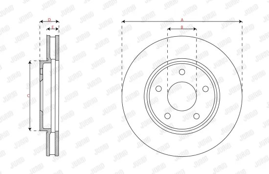 Bremsscheibe Vorderachse JURID 563376JC Bild Bremsscheibe Vorderachse JURID 563376JC