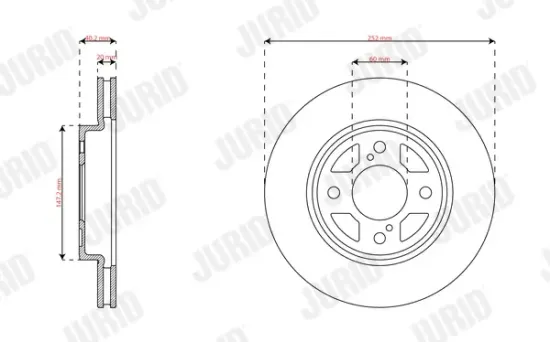 Bremsscheibe Vorderachse JURID 563389JC Bild Bremsscheibe Vorderachse JURID 563389JC
