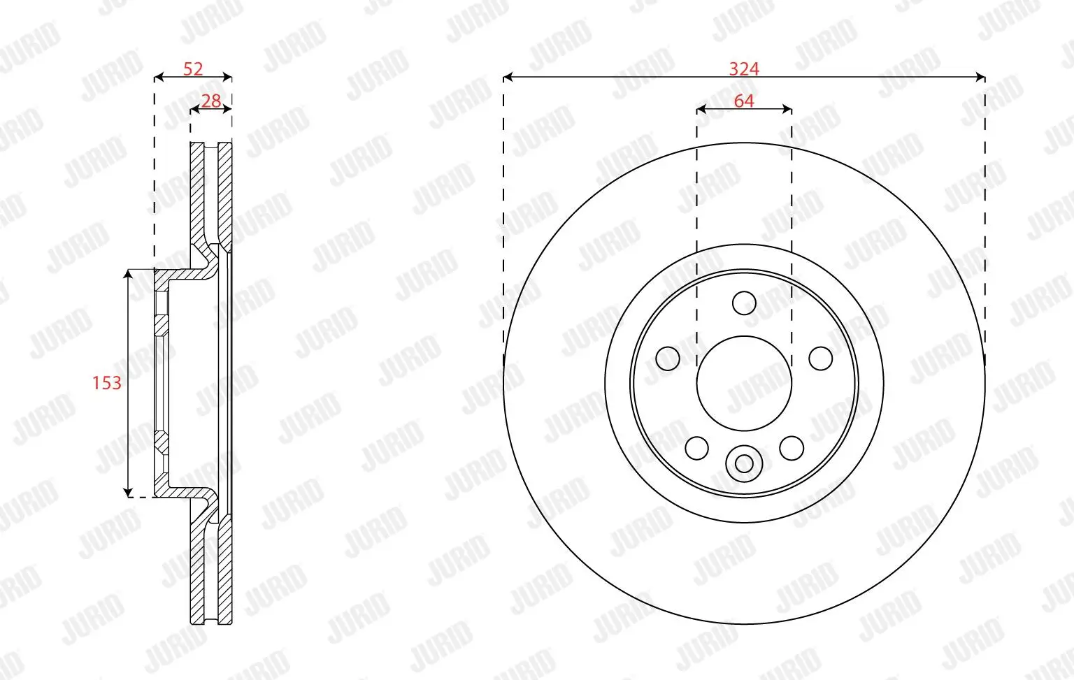 Bremsscheibe Vorderachse JURID 563400JC