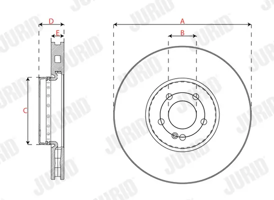 Bremsscheibe JURID 563453JVC-1 Bild Bremsscheibe JURID 563453JVC-1