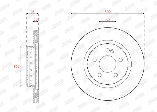 Bremsscheibe JURID 563458JVC-1 Bild Bremsscheibe JURID 563458JVC-1
