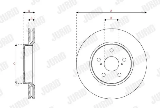 Bremsscheibe Vorderachse JURID 563459JC Bild Bremsscheibe Vorderachse JURID 563459JC