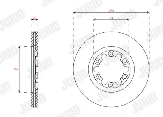 Bremsscheibe Vorderachse JURID 563463J Bild Bremsscheibe Vorderachse JURID 563463J