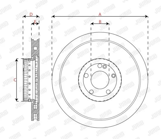 Bremsscheibe JURID 563464JVC-1 Bild Bremsscheibe JURID 563464JVC-1