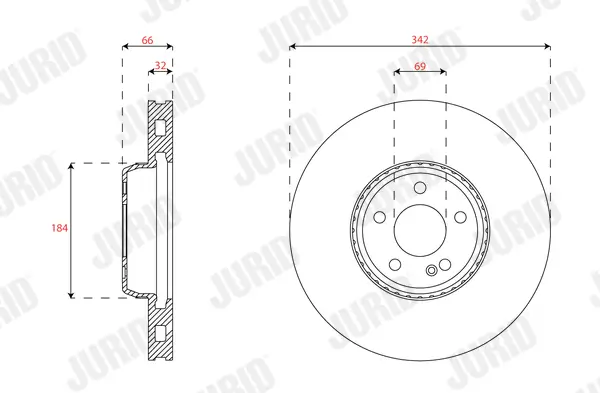 Bremsscheibe Vorderachse JURID 563465JC-1