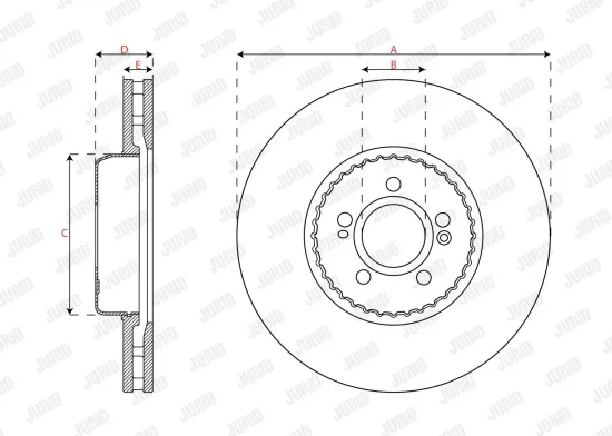 Bremsscheibe Vorderachse JURID 563465JC-1 Bild Bremsscheibe Vorderachse JURID 563465JC-1