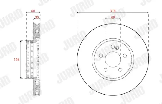 Bremsscheibe Vorderachse JURID 563467JVC-1 Bild Bremsscheibe Vorderachse JURID 563467JVC-1