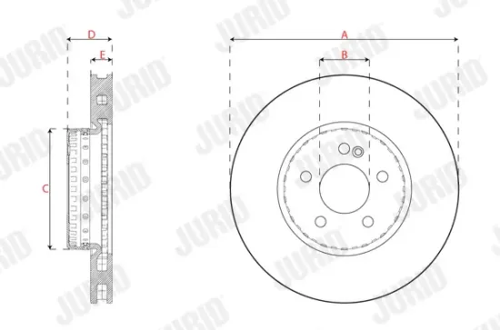 Bremsscheibe Vorderachse JURID 563467JVC-1 Bild Bremsscheibe Vorderachse JURID 563467JVC-1