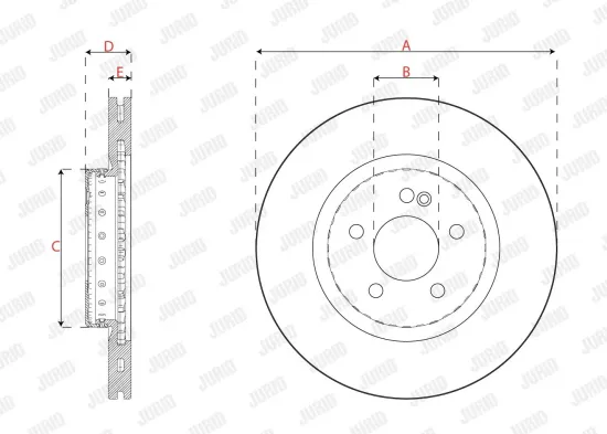 Bremsscheibe Hinterachse JURID 563468JVC-1 Bild Bremsscheibe Hinterachse JURID 563468JVC-1