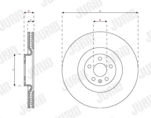 Bremsscheibe Vorderachse JURID 563477JC Bild Bremsscheibe Vorderachse JURID 563477JC