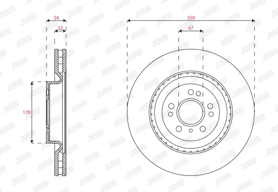 Bremsscheibe Vorderachse JURID 563482JC-1 Bild Bremsscheibe Vorderachse JURID 563482JC-1