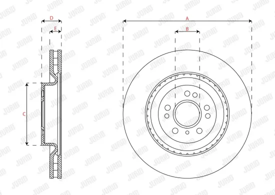 Bremsscheibe Vorderachse JURID 563482JC-1 Bild Bremsscheibe Vorderachse JURID 563482JC-1