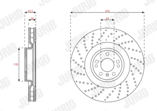 Bremsscheibe JURID 563483JC-1 Bild Bremsscheibe JURID 563483JC-1