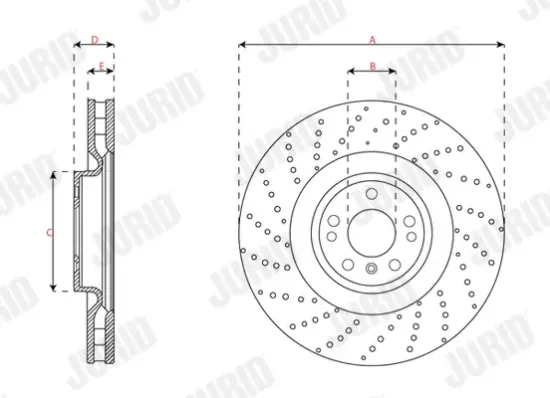 Bremsscheibe JURID 563483JC-1 Bild Bremsscheibe JURID 563483JC-1
