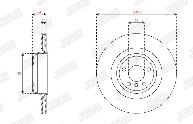 Bremsscheibe Hinterachse JURID 563515JC-1