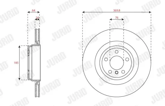 Bremsscheibe Hinterachse JURID 563515JC-1 Bild Bremsscheibe Hinterachse JURID 563515JC-1