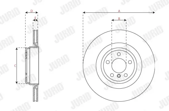 Bremsscheibe Hinterachse JURID 563515JC-1 Bild Bremsscheibe Hinterachse JURID 563515JC-1