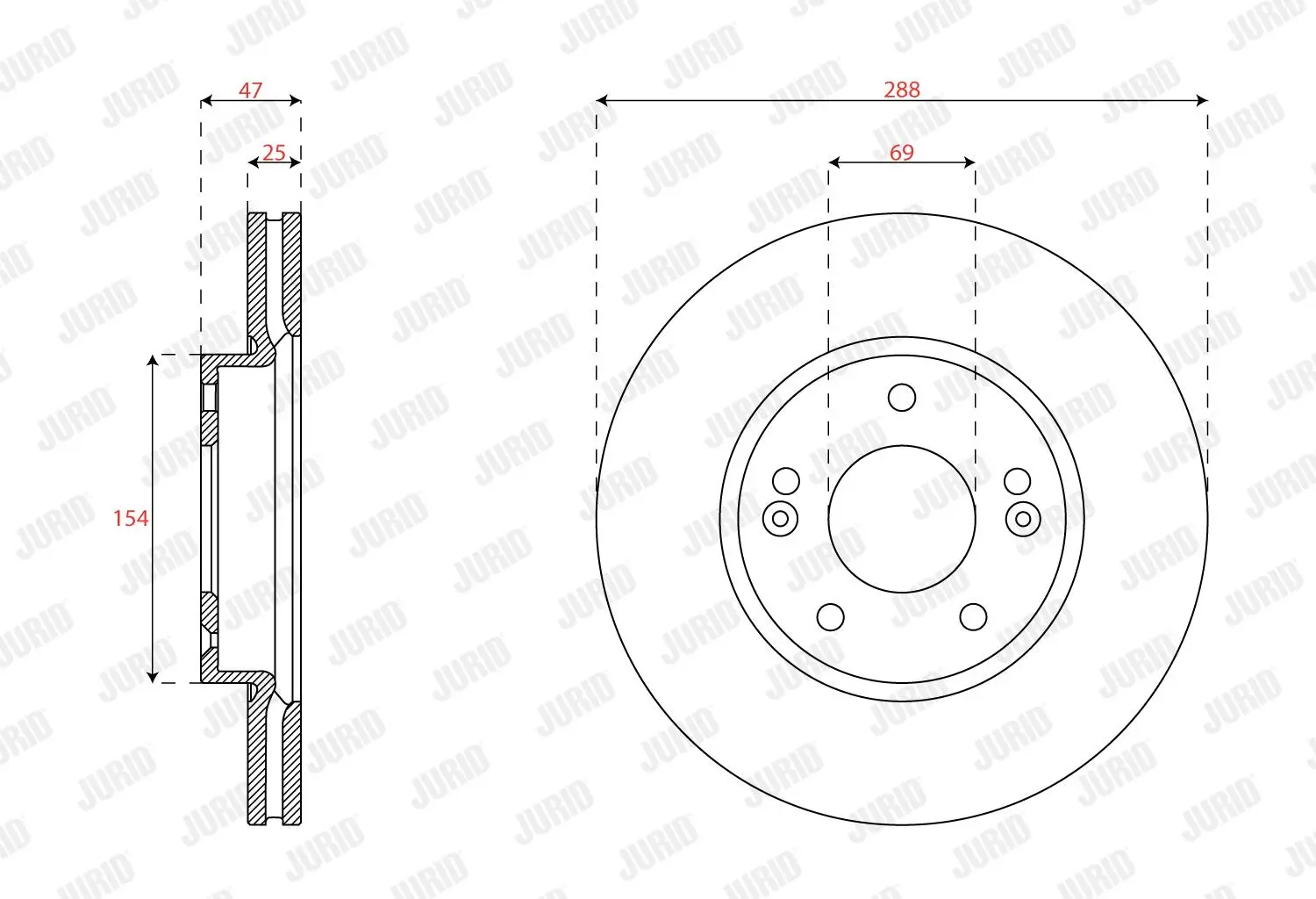 Bremsscheibe Vorderachse JURID 563579JC