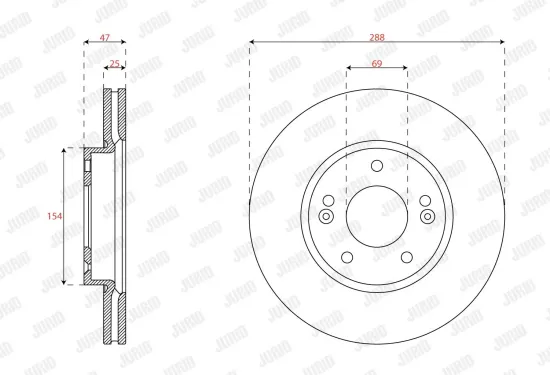 Bremsscheibe Vorderachse JURID 563579JC Bild Bremsscheibe Vorderachse JURID 563579JC