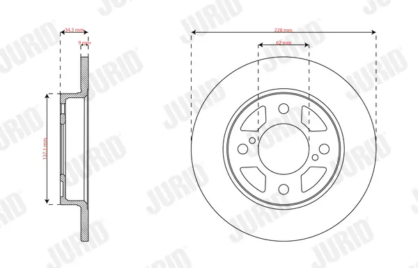 Bremsscheibe JURID 563584JC