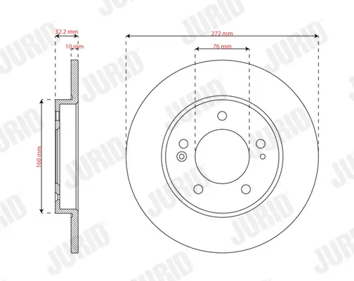 Bremsscheibe JURID 563614JC