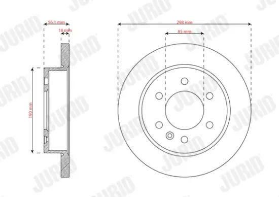 Bremsscheibe JURID 563615JC Bild Bremsscheibe JURID 563615JC