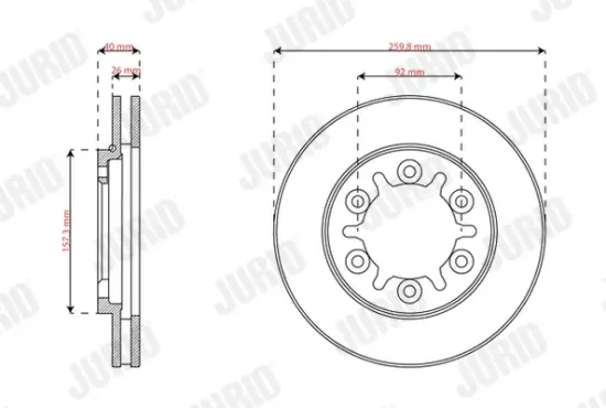 Bremsscheibe Vorderachse JURID 563618J Bild Bremsscheibe Vorderachse JURID 563618J