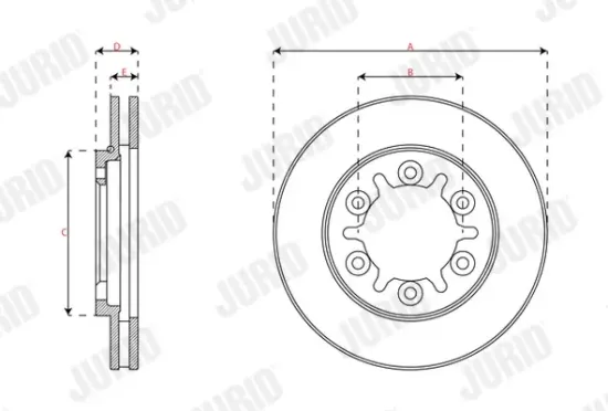 Bremsscheibe Vorderachse JURID 563618J Bild Bremsscheibe Vorderachse JURID 563618J