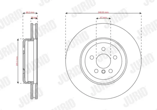 Bremsscheibe Vorderachse JURID 563623JVC-1 Bild Bremsscheibe Vorderachse JURID 563623JVC-1