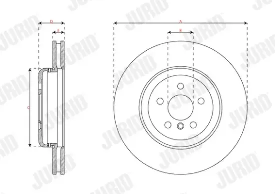 Bremsscheibe Vorderachse JURID 563623JVC-1 Bild Bremsscheibe Vorderachse JURID 563623JVC-1