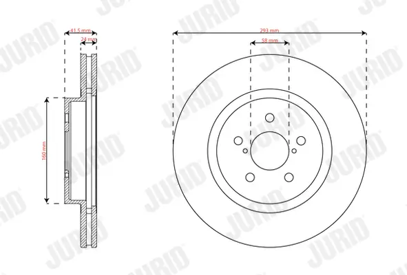 Bremsscheibe Vorderachse JURID 563624JC