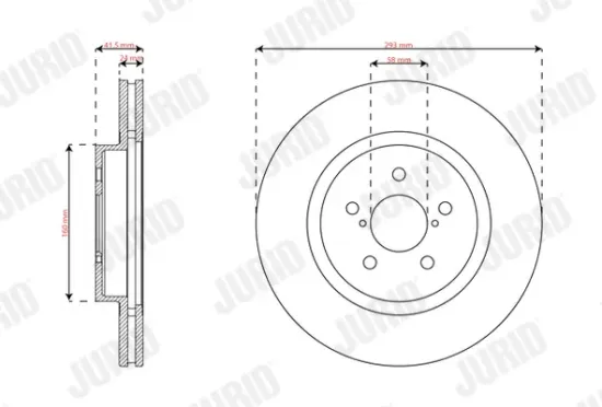 Bremsscheibe Vorderachse JURID 563624JC Bild Bremsscheibe Vorderachse JURID 563624JC