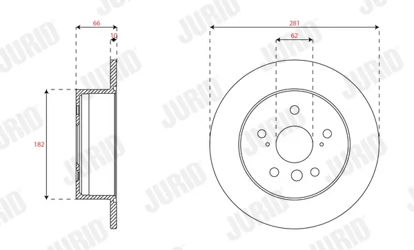 Bremsscheibe JURID 563627JC Bild Bremsscheibe JURID 563627JC