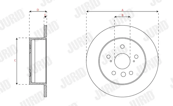 Bremsscheibe JURID 563627JC Bild Bremsscheibe JURID 563627JC